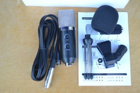 Купить Студийный конденсаторный микрофон МК-F100TL - черный, белая сетка detaluhi.ho.ua Интернет магазин в Каменец-Подольском, устройства, радиодетали, интсрументы.