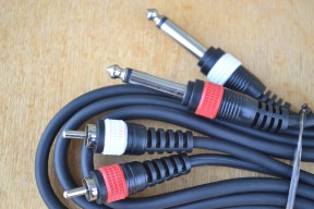 Купить Готовый кабель с 2 х 63.5 мм джек моно на 2 х тюльпан 1.5 м detaluhi.ho.ua Интернет магазин в Каменец-Подольском, устройства, радиодетали, интсрументы.