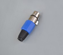 Купить XLR разъем синий, мама 3-pin detaluhi.ho.ua Интернет магазин в Каменец-Подольском, устройства, радиодетали, интсрументы.