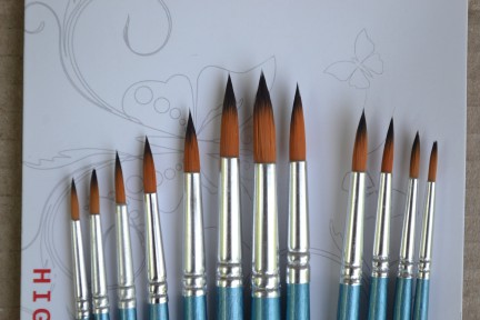 Купить Кисти художественные 12 шт, острый конец - синие (комплект) detaluhi.ho.ua Интернет магазин в Каменец-Подольском, устройства, радиодетали, интсрументы.