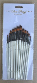 Купить Кисти художественные 12 шт, круглый конец - белые (комплект) detaluhi.ho.ua Интернет магазин в Каменец-Подольском, устройства, радиодетали, интсрументы.