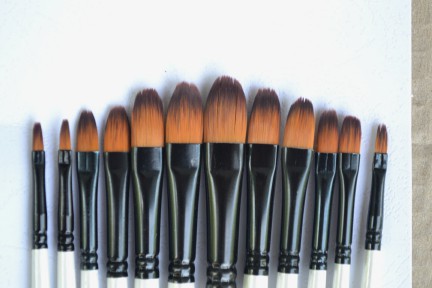 Купить Кисти художественные 12 шт, круглый конец - белые (комплект) detaluhi.ho.ua Интернет магазин в Каменец-Подольском, устройства, радиодетали, интсрументы.