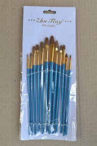 Купить Кисти художественные 12 шт, круглый конец - синие (комплект) detaluhi.ho.ua Интернет магазин в Каменец-Подольском, устройства, радиодетали, интсрументы.