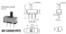 Купить Переключатели движковые SS-12D00G3 detaluhi.ho.ua Интернет магазин в Каменец-Подольском, устройства, радиодетали, интсрументы.