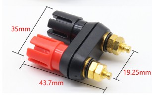 Купить Двойной разъем типа банан 4 мм мама (с выемками) detaluhi.ho.ua Интернет магазин в Каменец-Подольском, устройства, радиодетали, интсрументы.