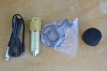 Купить Студийный конденсаторный микрофон BM800 - золотистый detaluhi.ho.ua Интернет магазин в Каменец-Подольском, устройства, радиодетали, интсрументы.