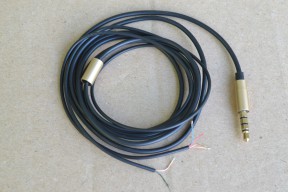 Купить Аудио кабель для ремонта наушников, черный, золотистый штекер, 4 полюса detaluhi.ho.ua Интернет магазин в Каменец-Подольском, устройства, радиодетали, интсрументы.