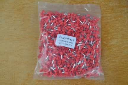 Купить Кабельный наконечник втулочный c изоляцией E 2508 2.5x8 мм, красный - 2 шт detaluhi.ho.ua Интернет магазин в Каменец-Подольском, устройства, радиодетали, интсрументы.