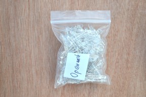 Купить Светодиод 3 мм, прозрачный, оранжевого свечения - комплект 2 шт detaluhi.ho.ua Интернет магазин в Каменец-Подольском, устройства, радиодетали, интсрументы.