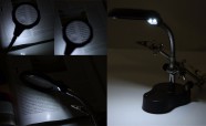 Купить Держатель третья рука с лупой и подсветкой detaluhi.ho.ua Интернет магазин в Каменец-Подольском, устройства, радиодетали, интсрументы.
